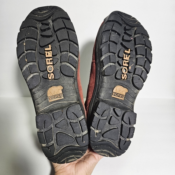 Sorel Burnt Orange Suede Side Zip Insulated Waterfall Winter Boots - Picture 8 of 9